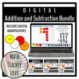 DIGITAL Addition and Subtraction with Place Value Discs Bundle
