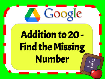 Preview of DIGITAL Addition to 20 - Find the Missing Number