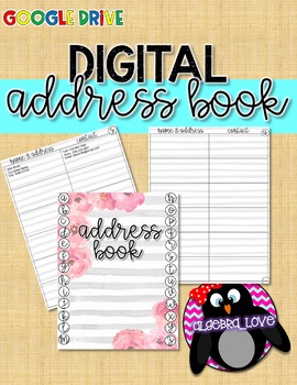 Preview of DIGITAL Address Book, Contacts *Google Drive*