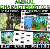 DIGITAL Animal Characteristics&Habitats-SEESAW-GOOGLE SLIDES