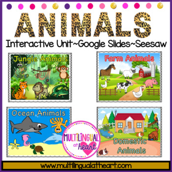 Preview of DIGITAL Animal Habitats Can Upload as Google Slides or Seesaw or Printable