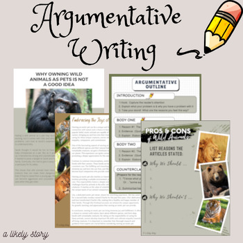 Preview of DIGITAL Argumentative Writing Unit