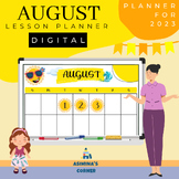 DIGITAL August Lesson Planner Templates 2023 | 2024 FREE UPDATES!