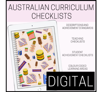 Preview of DIGITAL Australian Curriculum Checklists for YEAR TWO