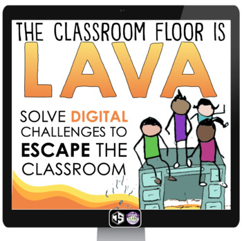 Preview of End of the Year Escape Room - The Classroom Floor is Lava Digital Breakout Game