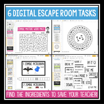 End Of The Year Digital Escape Room Zombie Teacher By Presto Plans
