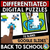 DIGITAL BACK TO SCHOOL PUZZLE GAME GOOGLE SLIDES MATH MYST