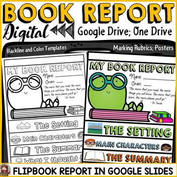 Preview of DIGITAL FICTION BOOK REPORT FLIPBOOK: GOOGLE CLASSROOM: DISTANCE LEARNING