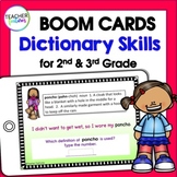 BOOM CARDS 2nd & 3rd Grade DICTIONARY SKILLS ACTIVITIES