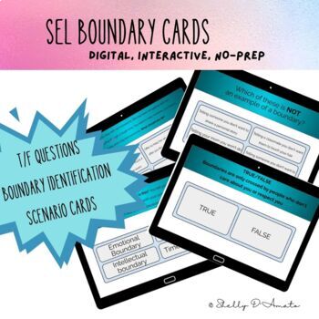 Preview of DIGITAL BOUNDARY CARDS -SEL ACTIVITY