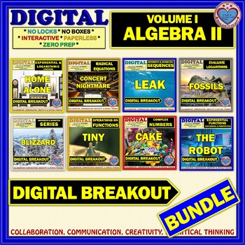 Preview of DIGITAL BREAKOUT BUNDLE - ALGEBRA II VOLUME I