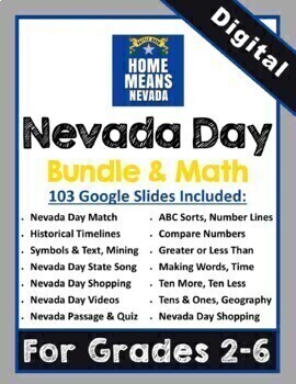 Preview of DIGITAL BUNDLE: Nevada Day "MEGA" Bundle & Math for Elementary Grades