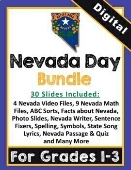 Preview of DIGITAL BUNDLE: Nevada Day for Grades 1-3