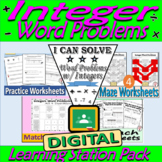 DIGITAL BUNDLE - Solve Integers Word Problems using all 4 