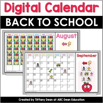 DIGITAL Back to School Calendar - Google Slides - Editable - August ...