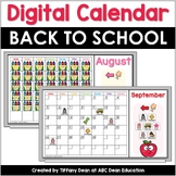 DIGITAL Back to School Calendar - Google Slides - Editable