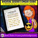 DIGITAL Back to School Secret Emoji Code Activities PAPERLESS
