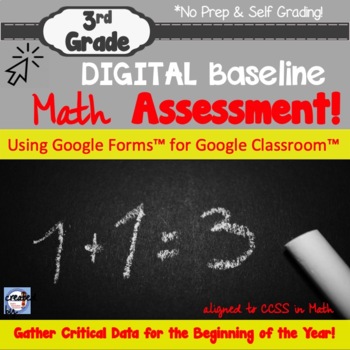 Preview of DIGITAL Beginning of the Year 3rd Grade Math Baseline Assessment