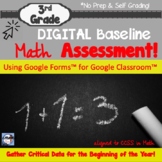 DIGITAL Beginning of the Year 3rd Grade Math Baseline Assessment