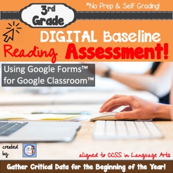 Preview of DIGITAL Beginning of the Year 3rd Grade Reading Baseline Assessment