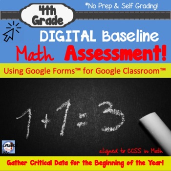 Preview of DIGITAL Beginning of the Year 4th Grade Math Baseline Assessment