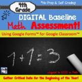 DIGITAL Beginning of the Year 4th Grade Math Baseline Assessment