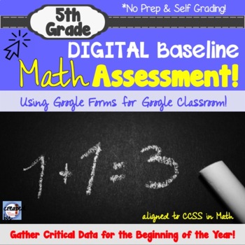 Preview of DIGITAL Beginning of the Year 5th Grade Math Baseline Assessment