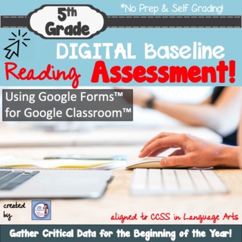 Preview of DIGITAL Beginning of the Year 5th Grade Reading Baseline Assessment