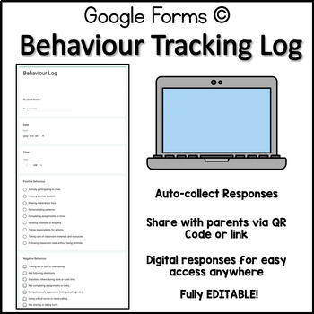 Preview of DIGITAL Behaviour Tracking Log - FORMS