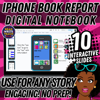 Preview of DIGITAL Book Report/Assessment: iPhone Inspired Template(s) 