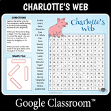 DIGITAL CHARLOTTE'S WEB Word Search Puzzle Worksheet Activ