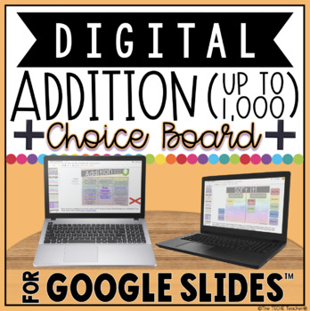 Preview of ADDITION DIGITAL CHOICE BOARD IN GOOGLE SLIDES™