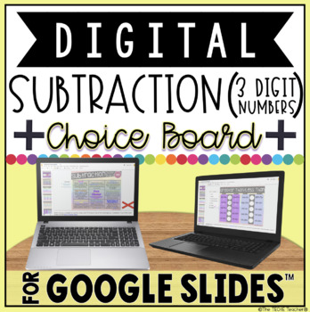 Preview of DIGITAL CHOICE BOARD FOR SUBTRACTION IN GOOGLE SLIDES™