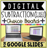 DIGITAL CHOICE BOARD FOR SUBTRACTION IN GOOGLE SLIDES™