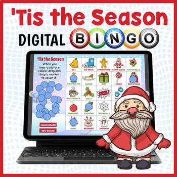 Preview of DIGITAL CHRISTMAS BINGO GAME - Lots of Holiday Vocabulary Fun Guaranteed!
