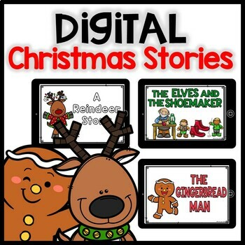 Preview of DIGITAL CHRISTMAS STORY: Reading comprehension | Google Slides & Seesaw