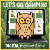 DIGITAL Camping Themed Vocabulary Memory Matching Card Game