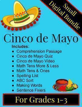 Preview of DIGITAL: Cinco de Mayo "SMALL" Bundle for Grades 1-3