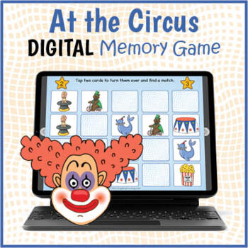 Preview of DIGITAL Circus Memory Matching Card Game