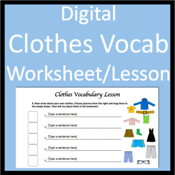 Clothes Vocabulary worksheet
