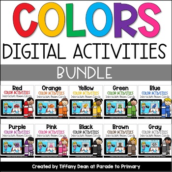 Preview of DIGITAL - Color Activities - Preschool Curriculum - Distance Learning - Boom