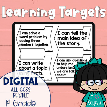 Preview of DIGITAL Common Core Learning Target All Subject BUNDLE for 1st grade