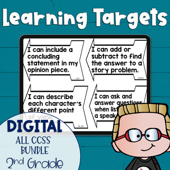 Preview of DIGITAL Common Core Learning Target All Subject BUNDLE for 2nd grade