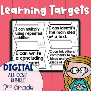 Preview of DIGITAL Common Core Learning Target All Subject BUNDLE for 3rd grade