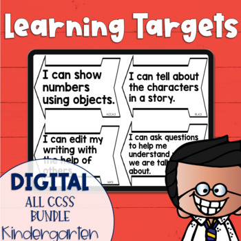 Preview of DIGITAL Common Core Learning Target All Subject BUNDLE for Kindergarten
