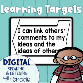 Preview of DIGITAL Common Core Speaking and Listening Learning Targets for 4th grade