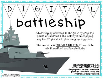 Preview of DIGITAL! Coordinate Graphing Battleship