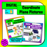 DIGITAL Coordinate Plane Pictures BUNDLE Graphing Ordered 