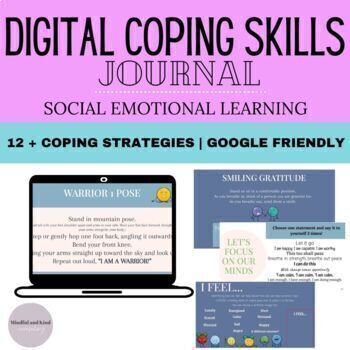 Preview of DIGITAL Coping Skills Journal SEL Social Emotional Learning
