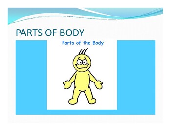 Preview of DIGITAL DOWNLOADS TEACHING  RESOURCE LEARN PARTS OF BODY  PASTE IN COPY+ CHART